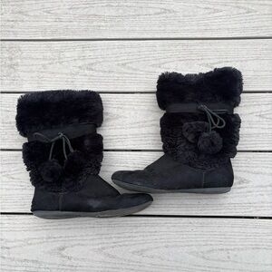 Report Black Fur-Lined Boots